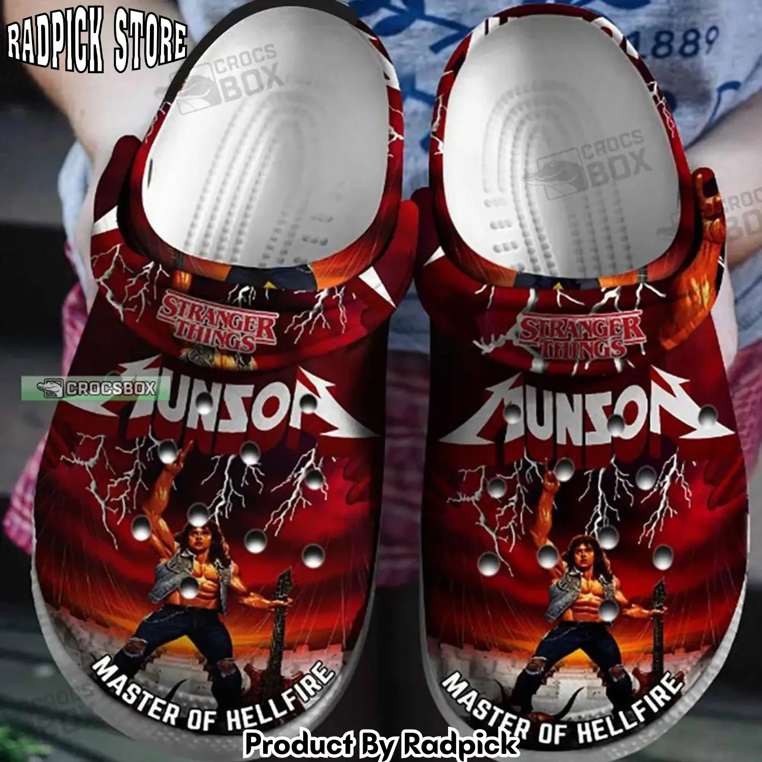 Radpick stranger things the master of hellfire eddie munson crocss shoes rp6521117